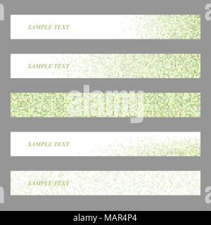 Buntes Mosaik Web Banner Design Stock Vektor