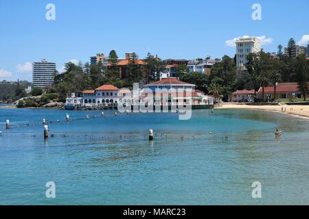 Ist Manly Strand - Seite Vorort im Norden von Sydney, im Bundesstaat New South Wales, Australien - Badeort - hier die Manly Sea Life Sanctuary | Verwendung weltweit Stockfoto