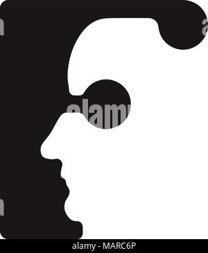 Englischer font Großbuchstabe f f Logo Schriftzug - menschliche Gesichter der Cyborg Roboter, für Computer, Wissenschaft etc., retro style. Stock Vektor