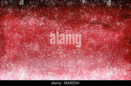 Aquarell rot Marsala verlaufshintergrund Design mit Punkten wie Sterne. Stockfoto
