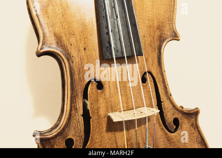 Violine Details - Isolierte Violine (Pesaro, Italien) Stockfoto