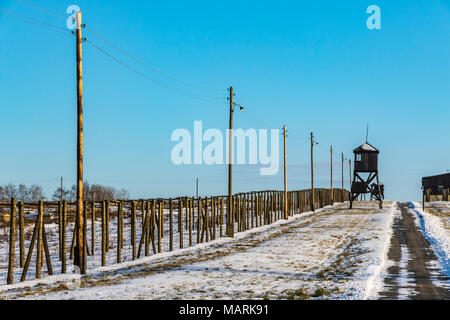 LUBLIN, Polen - Januar 17, 2018: Majdanek in Lublin, Polen Stockfoto