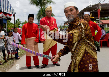 Malaiische Hochzeit in Sarawak, Malaysia Stockfoto