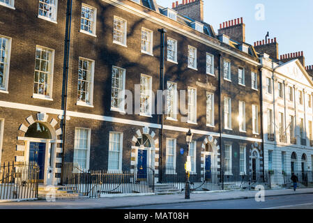 18. Jahrhundert georgianische Architektur in Bedford Square, Bloomsbury, UK, London Stockfoto