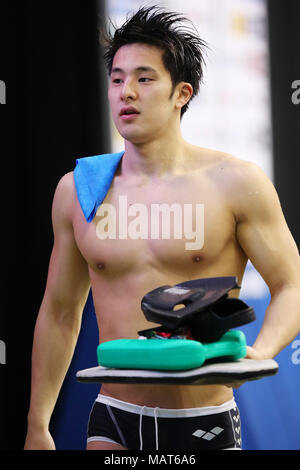 Tatsumi International Swimming Centre, Tokyo, Japan. 3 Apr, 2018. Daiya Seto, 3. APRIL 2018 - Schwimmen: JAPAN SCHWIMMEN 2018 Ausbildung bei Tatsumi International Swimming Centre, Tokyo, Japan. Credit: YUTAKA/LBA SPORT/Alamy leben Nachrichten Stockfoto