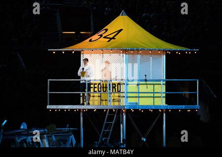 Queensland. Australien. 4 Apr, 2018. . Eröffnungsfeier. XXI Commonwealth Games. Carrara Stadion. Gold Coast 2018. Queensland. Australien. 04.04.2018. Credit: Sport in Bildern/Alamy leben Nachrichten Stockfoto