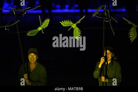 Queensland. Australien. 4 Apr, 2018. . Eröffnungsfeier. XXI Commonwealth Games. Carrara Stadion. Gold Coast 2018. Queensland. Australien. 04.04.2018. Credit: Sport in Bildern/Alamy leben Nachrichten Stockfoto