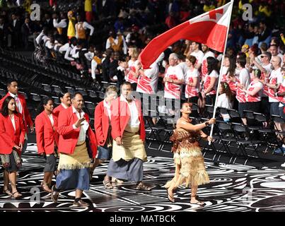 Queensland. Australien. 4 Apr, 2018. . Eröffnungsfeier. XXI Commonwealth Games. Carrara Stadion. Gold Coast 2018. Queensland. Australien. 04.04.2018. Credit: Sport in Bildern/Alamy leben Nachrichten Stockfoto