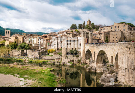 Besalù, la Garrotxa, April 2018. Stockfoto