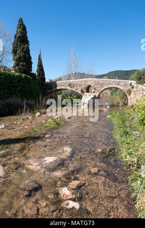 Mallorca, Pollenca, Pont Roma, Römische Brücke. Stockfoto