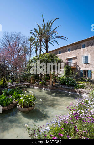 Mallorca, Finca Son Marriog bei Valldemossa, Garten Stockfoto