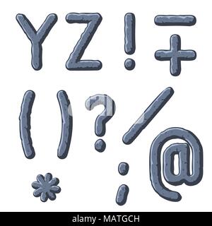 Stein geschnitzte Buchstaben Stock Vektor