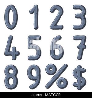 Stein geschnitzte Buchstaben Stock Vektor