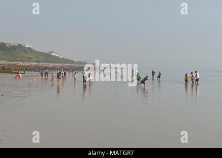 Holywell retreat Strand, Eastbourne, East Susssex, England, Großbritannien Stockfoto