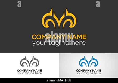 Abstrakte Buchstaben V Logo Design Stock Vektor