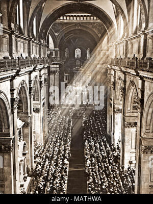 Das Silberne Jubiläum Service in St Paul's Cathedral Stockfoto