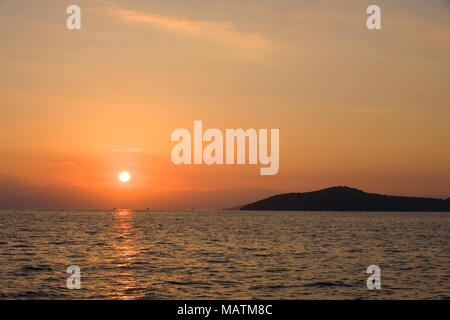 Über die Ambracian Golf, Aetolia-Acarnania, Griechenland Dawn Stockfoto