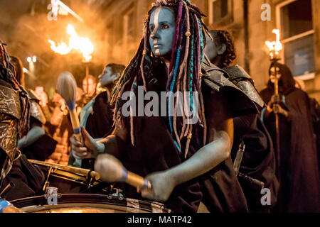 Samhuinn 2017 Schlagzeuger Edinburgh Stockfoto