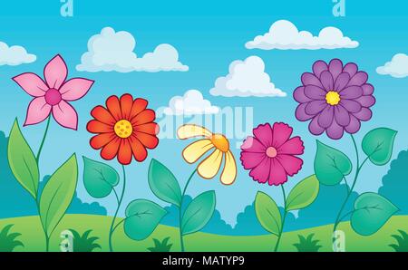 Blume Thema Bild 8-eps 10 Vector Illustration. Stock Vektor