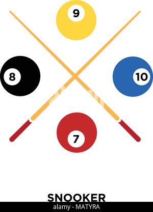 Snooker Symbol auf weißem Hintergrund für Ihre Web isoliert, mobile und app Design Stock Vektor