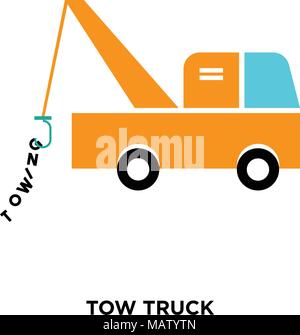 Abschleppwagen Symbol auf weißem Hintergrund für Ihre Web isoliert, mobile und app Design Stock Vektor