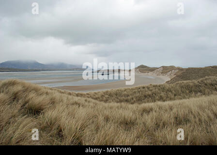 Blick auf "Secret Beach" in der Nähe von Sheskinmore Nature Reserve, Ardara, County Donegal, Irland. Stockfoto