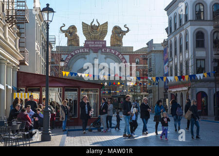 Rom. Vergnügungspark Cinecittà Welt, Castel Romano. Italien. Stockfoto