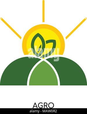 Agro-Logo auf weissem Hintergrund für Ihre Web isoliert, mobile und app Design Stock Vektor