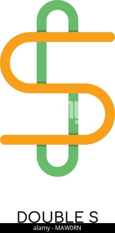 Doppel-s Logo auf weissem Hintergrund für Ihre Web isoliert, mobile und app Design Stock Vektor