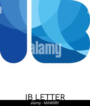 Ib schreiben Logo auf weissem Hintergrund für Ihre Web isoliert, mobile und app Design Stock Vektor