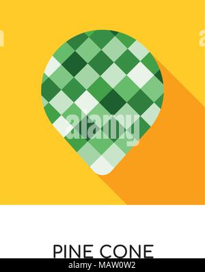 Pine Cone Logo auf weissem Hintergrund für Ihre Web isoliert, mobile und app Design Stock Vektor