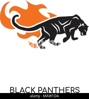 Black Panther Logo auf weissem Hintergrund für Ihre Web isoliert, mobile und app Design Stock Vektor