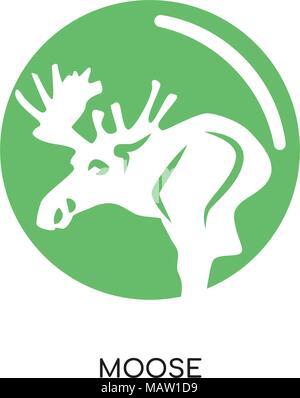 Elche Logo auf weissem Hintergrund für Ihre Web isoliert, mobile und app Design Stock Vektor