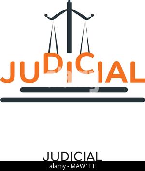 Justizielle Logo auf weissem Hintergrund für Ihre Web isoliert, mobile und app Design Stock Vektor