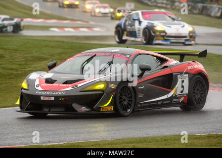 Runde 1 der britischen GT-Meisterschaft 2018 in Oulton Park, Cheshire Vereinigtes Königreich Stockfoto