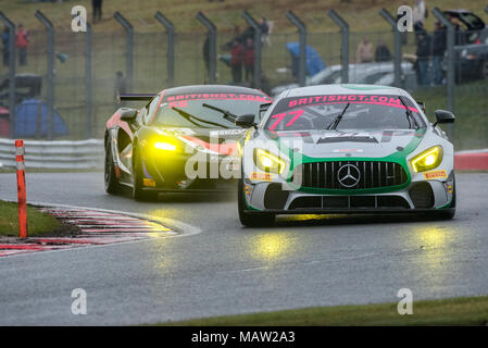 Runde 1 der britischen GT-Meisterschaft 2018 in Oulton Park, Cheshire Vereinigtes Königreich Stockfoto