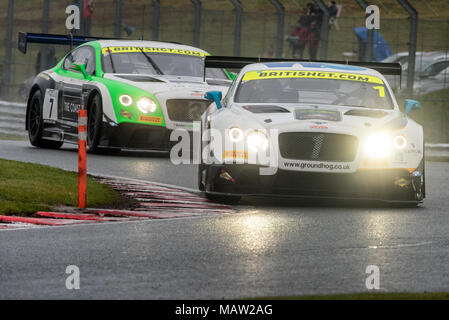 Runde 1 der britischen GT-Meisterschaft 2018 in Oulton Park, Cheshire Vereinigtes Königreich Stockfoto