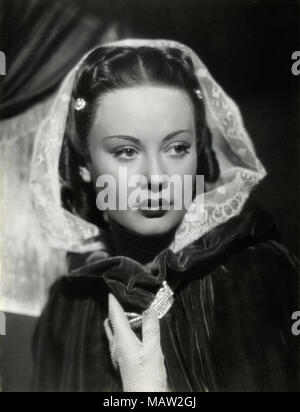 Die französische Schauspielerin Corinne Luchaire im Film Abbandono, 1940 Stockfoto