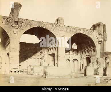 Die Basilika von Maxentius und Konstantin, Rom, Italien 1880 s Stockfoto