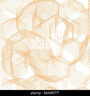 Gelb Aquarell hexagon Grid Hintergrund Muster, Vector Illustration Stock Vektor