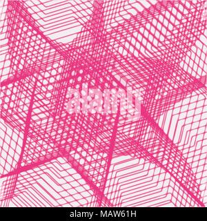 Rosa Aquarell star Grid Hintergrund Muster, Vector Illustration Stock Vektor