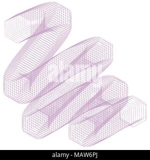 Violett aquarell Zig Zag mesh Hintergrundmuster, Vector Illustration Stock Vektor