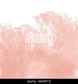 Lachsrosa Aquarell cloudscape Hintergrundmuster, Vector Illustration Stock Vektor