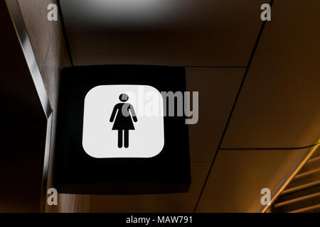 Frauen toilette Schild Stockfoto