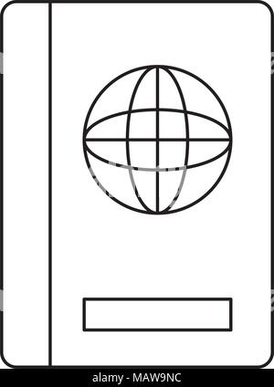 Reisepass Symbol auf weißem Hintergrund, Vector Illustration Stock Vektor