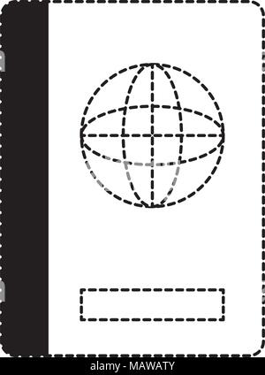 Reisepass Symbol auf weißem Hintergrund, Vector Illustration Stock Vektor