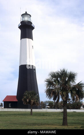 Tybee Island Lighthouse (1736) in der Nähe von Savannah, Georgia, USA Stockfoto