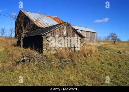 Eine stillgelegte Molkerei Scheune in Kingsley, Pennsylvania, USA Stockfoto