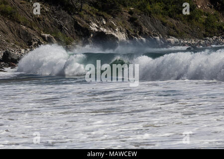 Brechenden Wellen, Ingonish Beach, Nova Scotia, Kanada Stockfoto