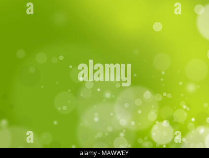 Blurry abstrakt Hintergrund mit Lens Flare und sanften Licht. Grüner Hintergrund, natürlichen Hintergrund, Vektor Kulisse mit kopieren. Stockfoto
